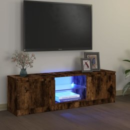 VidaXL Szafka pod TV z LED, przydymiony dąb, 120x30x35,5 cm