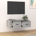 VidaXL Wisząca szafka pod TV, szary dąb sonoma, 80x36x25 cm