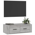 VidaXL Wisząca szafka pod TV, szary dąb sonoma, 80x36x25 cm