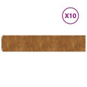 VidaXL Obrzeża trawnikowe, 10 szt., 20x103 cm, giętkie, stal Corten