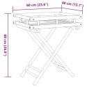 VidaXL Składany stolik ogrodowy z tacą, 60x40x68 cm, bambusowy
