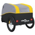 VidaXL Przyczepka rowerowa, czarno-żółta, 30 kg, żelazo