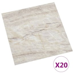 VidaXL Samoprzylepne panele podłogowe, 20 szt., PVC, 1,86 m², beżowe