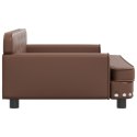 VidaXL Sofa dla dzieci, brązowa, 90x53x30 cm, sztuczna skóra