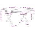 VidaXL Stolik kawowy z nogami w kształcie litery X, 60x60x40,5 cm