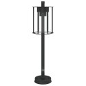 VidaXL Lampy ogrodowe stojące, 3 szt., czarne, 60 cm, stal nierdzewna