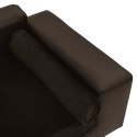 VidaXL Sofa dla psa, brązowa, 81x43x31 cm, plusz i sztuczna skóra