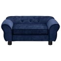 VidaXL Sofa dla psa, niebieska, 72x45x30 cm, pluszowa