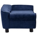 VidaXL Sofa dla psa, niebieska, 72x45x30 cm, pluszowa