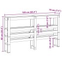 VidaXL Wezgłowie do łóżka, z półkami, 160 cm, lite drewno sosnowe