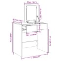 VidaXL Toaletka z lustrem, czarna, 73x46,5x120 cm