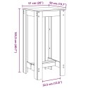 VidaXL Stolik barowy, czarny, 51x50x103,5 cm, materiał drewnopochodny