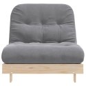 VidaXL Sofa rozkładana typu futon, z materacem, 80x206x11 cm, sosnowa