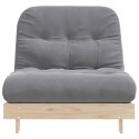 VidaXL Sofa rozkładana typu futon, z materacem, 90x206x11 cm, sosnowa