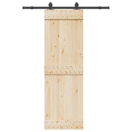 VidaXL System do montażu drzwi przesuwnych, 152,5 cm, stal, czarny