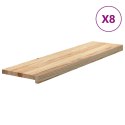 VidaXL Stopnie schodowe, 8 szt., surowe 100x30x2 cm lite drewno dębowe