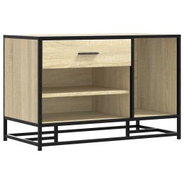 VidaXL Ławka na buty Sonoma Oak 80x40x53,5 cm Drewno klejone i metal