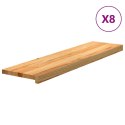 VidaXL Stopnie schodowe, 8 szt. brązowe 100x25x2cm lite drewno dębowe