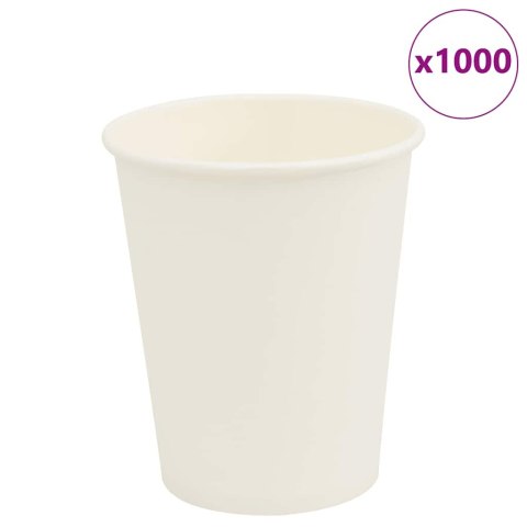 VidaXL Papierowe kubki, 1000 szt., 8oz, 200ml, biały