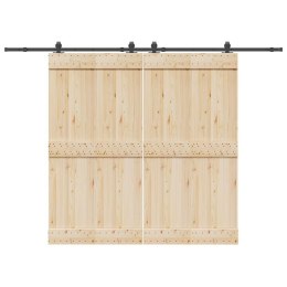 VidaXL System do montażu drzwi przesuwnych, 152,5 cm, stal, czarny