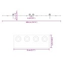 VidaXL System do montażu drzwi przesuwnych, 200 cm, stal, czarny