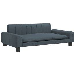 VidaXL Sofa dla dzieci, ciemnoszara, 90x53x30 cm, obita tkaniną