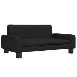 VidaXL Sofa dla dzieci, czarna, 70x45x30 cm, obita tkaniną