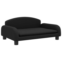 VidaXL Sofa dla dzieci, czarna, 70x45x30 cm, obita tkaniną