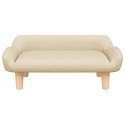 VidaXL Sofa dla dzieci, kremowa, 70x40x24 cm, obita tkaniną