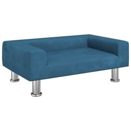 VidaXL Sofa dla dzieci, niebieska, 70x45x26,5 cm, aksamit