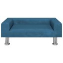 VidaXL Sofa dla dzieci, niebieska, 70x45x26,5 cm, aksamit