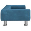 VidaXL Sofa dla dzieci, niebieska, 70x45x26,5 cm, aksamit