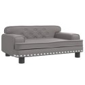 VidaXL Sofa dla dzieci, szara, 70x45x30 cm, sztuczna skóra