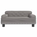 VidaXL Sofa dla dzieci, szara, 70x45x30 cm, sztuczna skóra