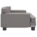 VidaXL Sofa dla dzieci, szara, 70x45x30 cm, sztuczna skóra