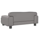 VidaXL Sofa dla dzieci, szara, 70x45x30 cm, sztuczna skóra