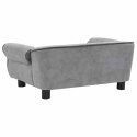 VidaXL Sofa dla psa, szara, 72x45x30 cm, pluszowa