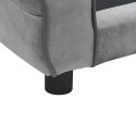 VidaXL Sofa dla psa, szara, 72x45x30 cm, pluszowa