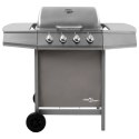 VidaXL Grill gazowy z 4 palnikami, srebrny