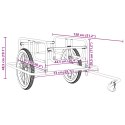 VidaXL Przyczepka rowerowa, 130x73x48,5 cm, stalowa, czarna