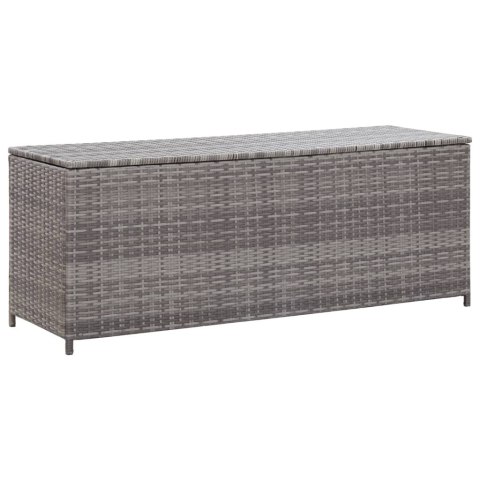 VidaXL Skrzynia ogrodowa, szara, 120 x 50 x 60 cm, rattan PE