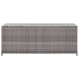 VidaXL Skrzynia ogrodowa, szara, 120 x 50 x 60 cm, rattan PE