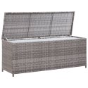 VidaXL Skrzynia ogrodowa, szara, 120 x 50 x 60 cm, rattan PE