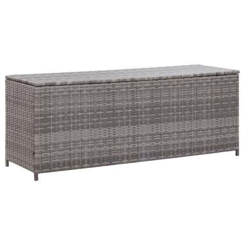 VidaXL Skrzynia ogrodowa, szara, 150 x 50 x 60 cm, rattan PE