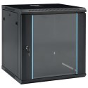 VidaXL Ścienna szafka serwerowa 12U, 19", IP20, 600x600x640 mm