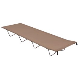 VidaXL Łóżko polowe, 180x60x19 cm, tkanina Oxford i stal, kolor taupe