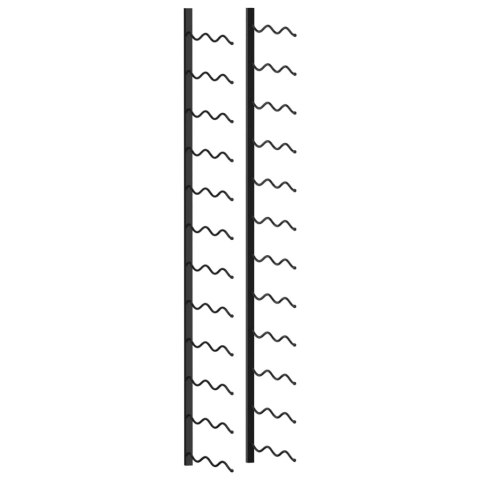 VidaXL Ścienny stojak na 24 butelki wina, czarny, żelazny