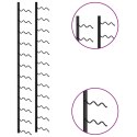 VidaXL Ścienny stojak na 24 butelki wina, czarny, żelazny