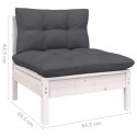 VidaXL 4-osobowa sofa ogrodowa z antracytowymi poduszkami, sosnowa