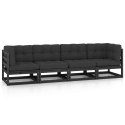 VidaXL 4-osobowa sofa ogrodowa z poduszkami, lite drewno sosnowe